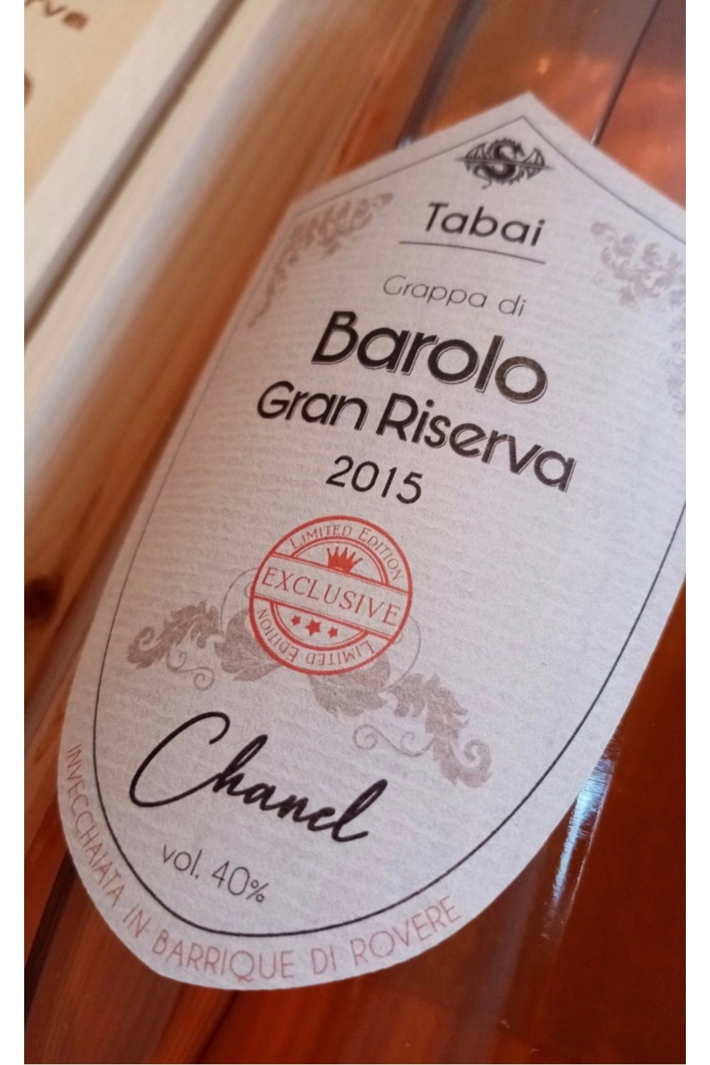 Grappa Di Barolo Gran Riserva ( Chanel)